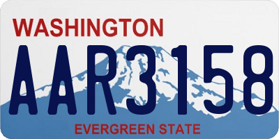 WA license plate AAR3158