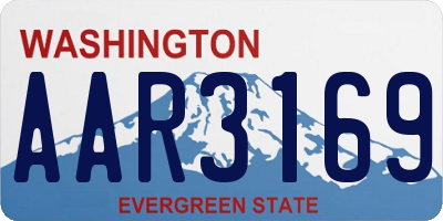 WA license plate AAR3169