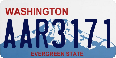 WA license plate AAR3171