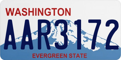 WA license plate AAR3172