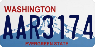 WA license plate AAR3174