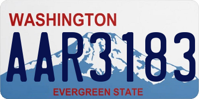 WA license plate AAR3183