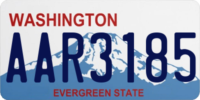 WA license plate AAR3185