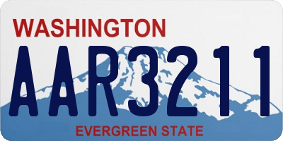 WA license plate AAR3211