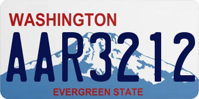 WA license plate AAR3212