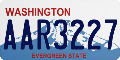 WA license plate AAR3227