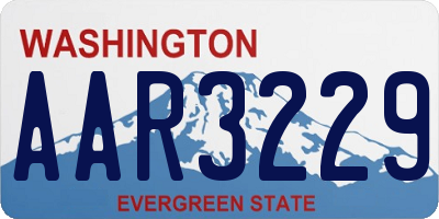 WA license plate AAR3229