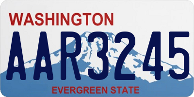 WA license plate AAR3245