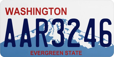WA license plate AAR3246