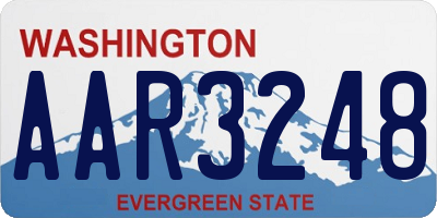 WA license plate AAR3248