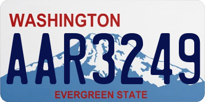 WA license plate AAR3249