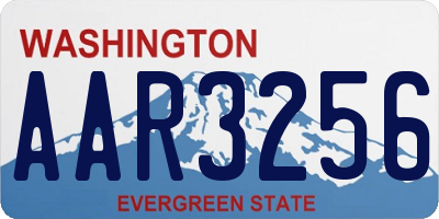 WA license plate AAR3256