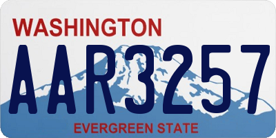 WA license plate AAR3257