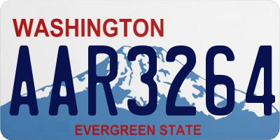 WA license plate AAR3264