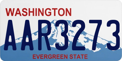 WA license plate AAR3273