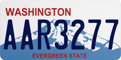 WA license plate AAR3277