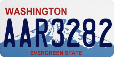 WA license plate AAR3282