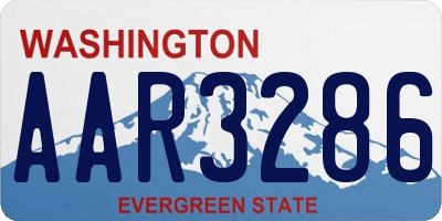 WA license plate AAR3286