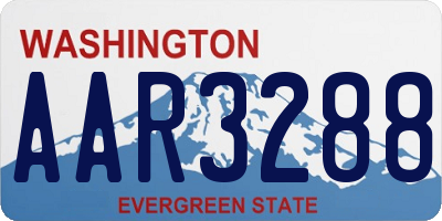 WA license plate AAR3288