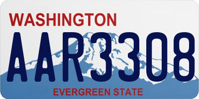 WA license plate AAR3308