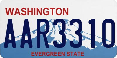 WA license plate AAR3310