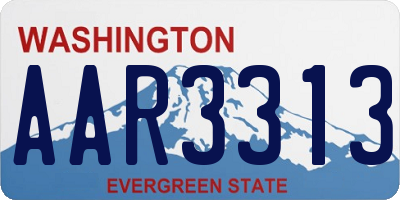 WA license plate AAR3313