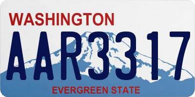 WA license plate AAR3317