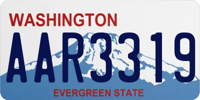 WA license plate AAR3319