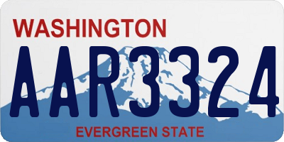 WA license plate AAR3324