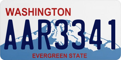 WA license plate AAR3341