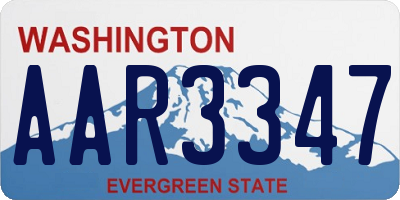 WA license plate AAR3347
