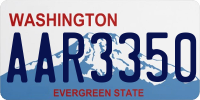 WA license plate AAR3350