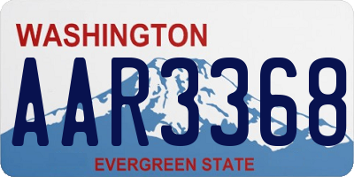WA license plate AAR3368