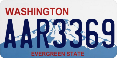 WA license plate AAR3369
