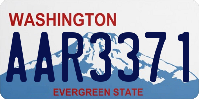 WA license plate AAR3371