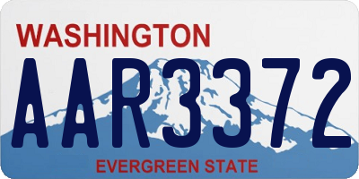 WA license plate AAR3372