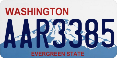 WA license plate AAR3385