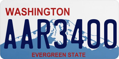 WA license plate AAR3400