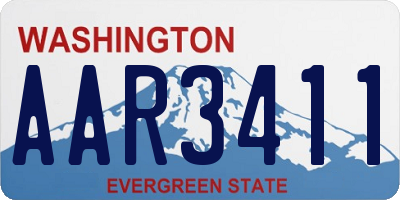 WA license plate AAR3411