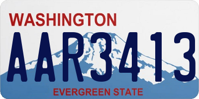 WA license plate AAR3413
