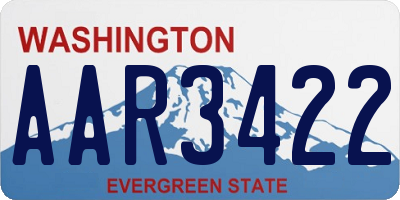 WA license plate AAR3422
