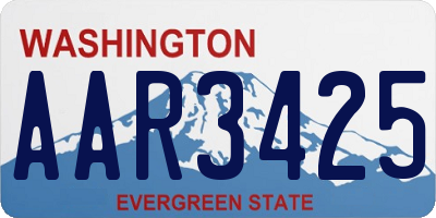 WA license plate AAR3425