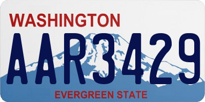 WA license plate AAR3429
