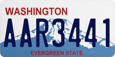 WA license plate AAR3441
