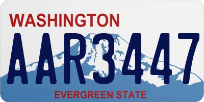 WA license plate AAR3447