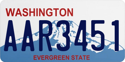 WA license plate AAR3451