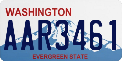 WA license plate AAR3461