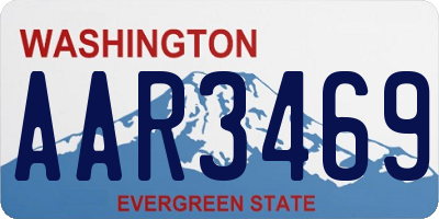 WA license plate AAR3469