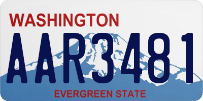 WA license plate AAR3481