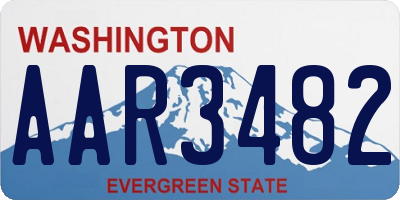 WA license plate AAR3482